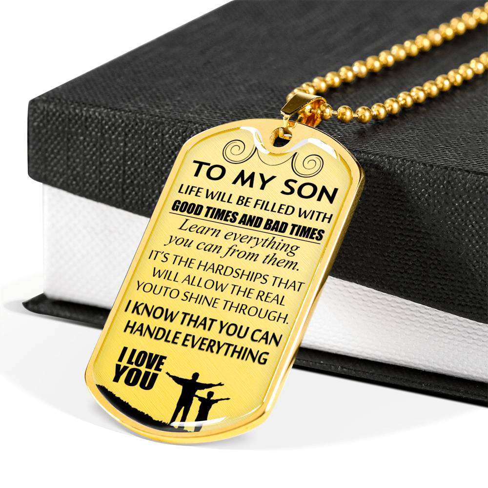 Son Dog Tag, To My Son Dog Tag:Father And Son Dog Tag, Best Gift For Son, Dog Tag For Son Gifts For Son Rakva