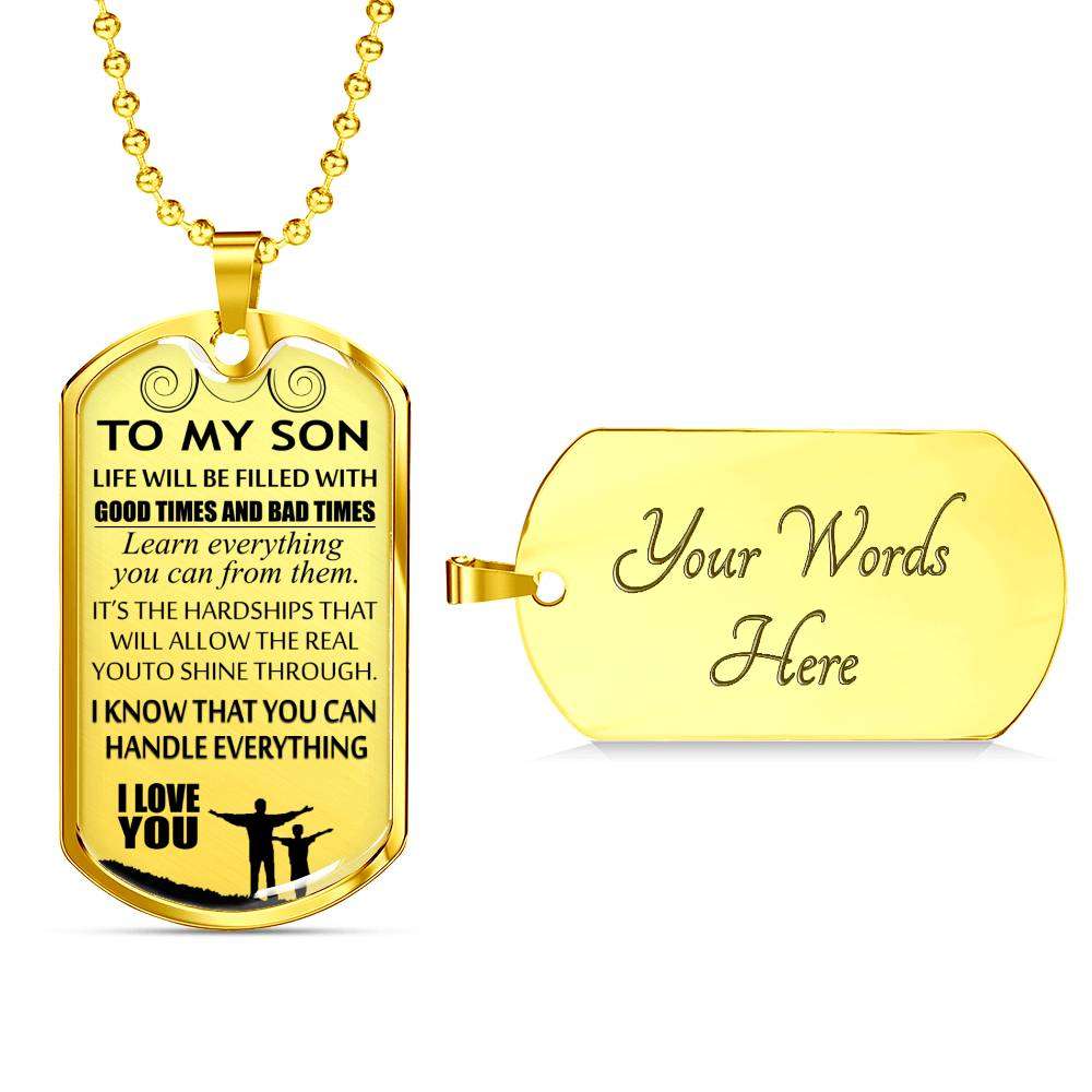 Son Dog Tag, To My Son Dog Tag:Father And Son Dog Tag, Best Gift For Son, Dog Tag For Son Gifts For Son Rakva