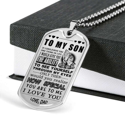 Son Dog Tag, To My Son: Gift For Son,Birthday Gift For Son,Amazing Son Dog Tag Gifts For Son Rakva