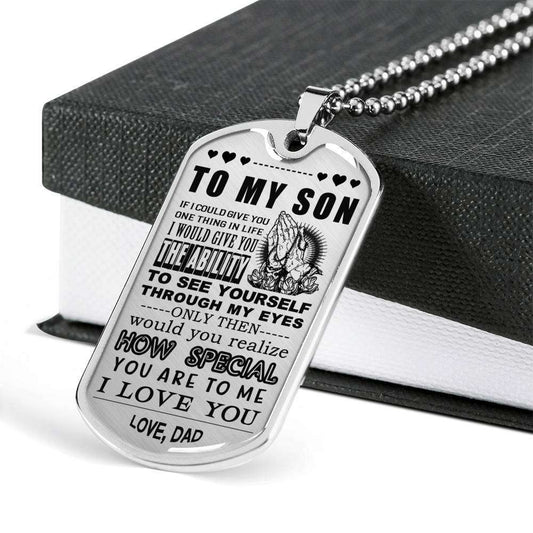 Son Dog Tag, To My Son: Gift For Son,Birthday Gift For Son,Amazing Son Dog Tag Gifts For Son Rakva