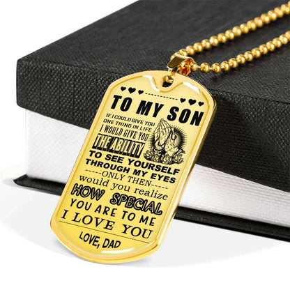Son Dog Tag, To My Son: Gift For Son,Birthday Gift For Son,Amazing Son Dog Tag Gifts For Son Rakva