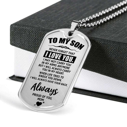 Son Dog Tag “ To My Son Love You Always Dog Tag Military Chain Necklace Gifts For Son Rakva