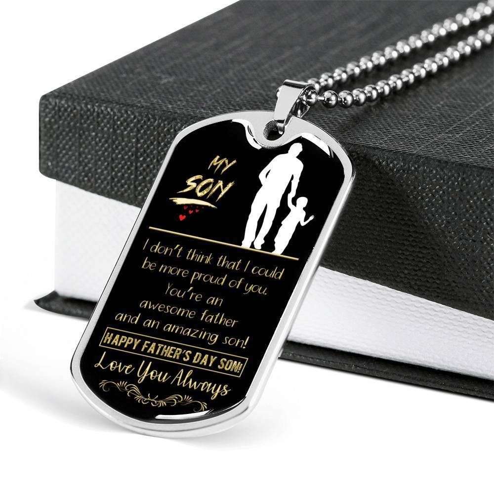 Son Dog Tag “ You Are An Awesome Son Dog Tag Military Chain Necklace For Son Gifts For Son Rakva