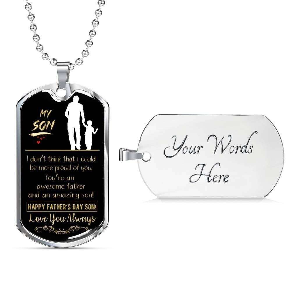 Son Dog Tag “ You Are An Awesome Son Dog Tag Military Chain Necklace For Son Gifts For Son Rakva