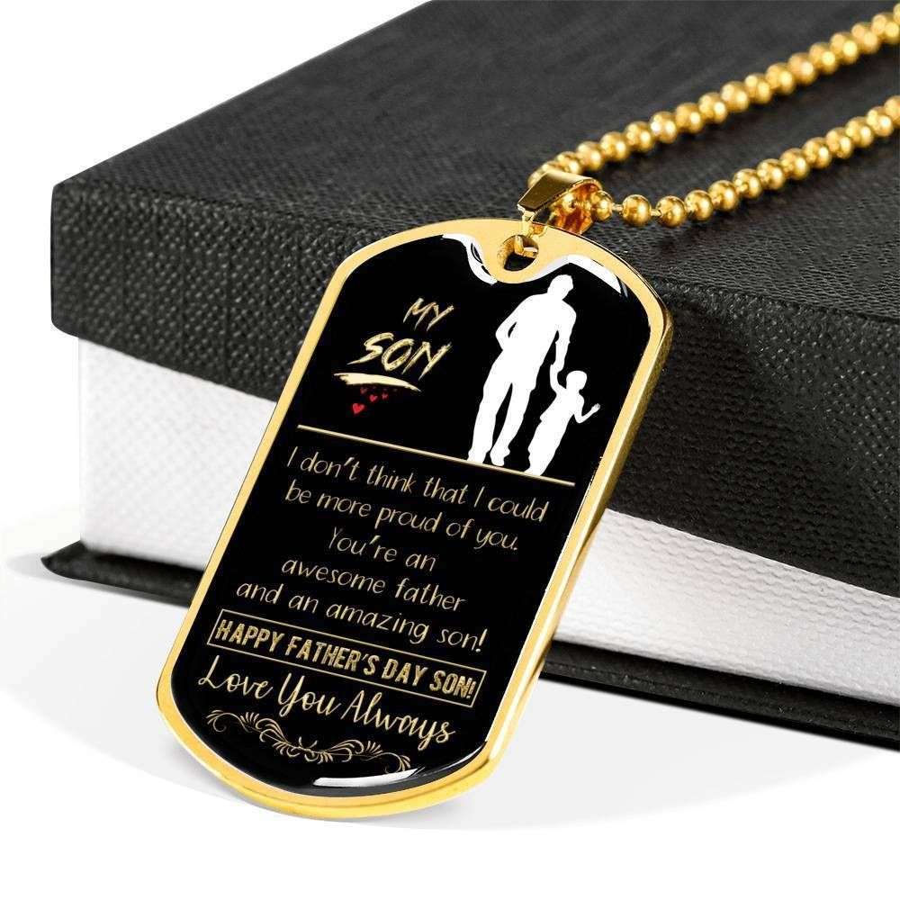 Son Dog Tag “ You Are An Awesome Son Dog Tag Military Chain Necklace For Son Gifts For Son Rakva