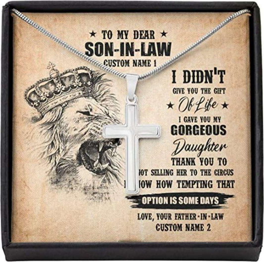Son-In-Law Necklace, Necklace Gift For Son In Law From Father Gorgeous Circus Tempt Gifts for dad Rakva