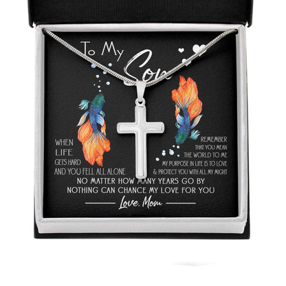 Son Necklace, Awareness Necklace: To Autistic Son Remember That You Mean The World, Meaningful Autism Message Card Gifts For Son Rakva