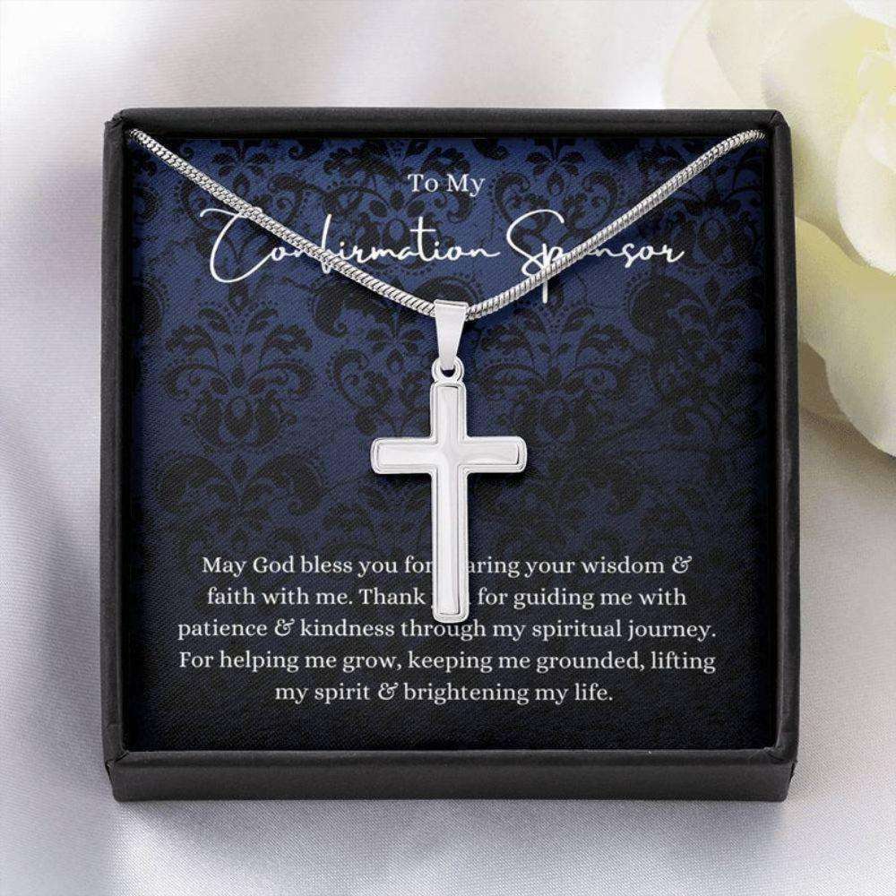 Son Necklace, Confirmation Sponsor Gift For Man, Sponsor Confirmation Necklace, Gifts For Sponsors Religious Thank You Gift Gifts For Son Rakva