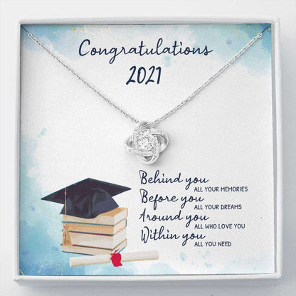 Son Necklace, Daughter Necklace, Congratulations 2022 Graduation Love Knot Necklace Dughter's Day Rakva