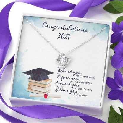 Son Necklace, Daughter Necklace, Congratulations 2022 Graduation Love Knot Necklace Dughter's Day Rakva
