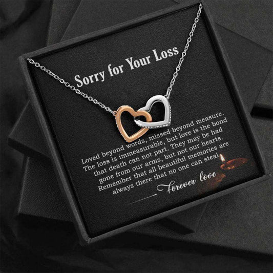 Sorry For Your Loss Necklace Gift, In Loving Memory Of Someone You Love, Memorial Gift Necklace For Her, Grief, Condolence Gift, Remembrance Gift. Rakva