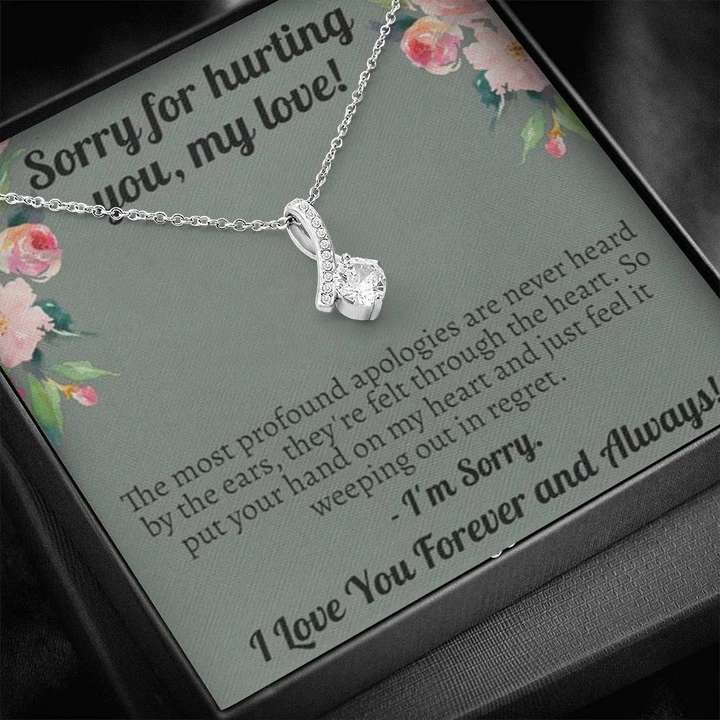 Sorry Gift For Your Love - 925 Sterling Silver Pendant To Say Sorry ( Apology ) Rakva