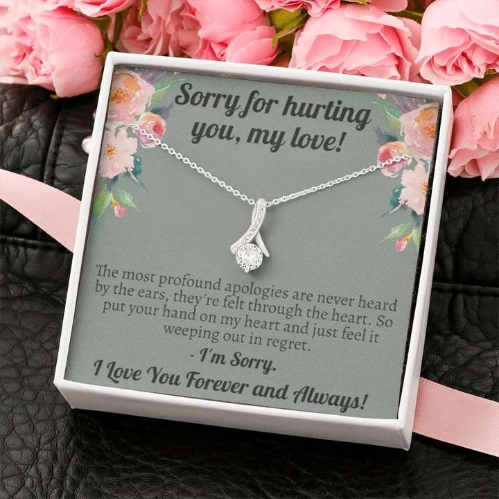 Sorry Gift For Your Love - 925 Sterling Silver Pendant To Say Sorry ( Apology ) Rakva