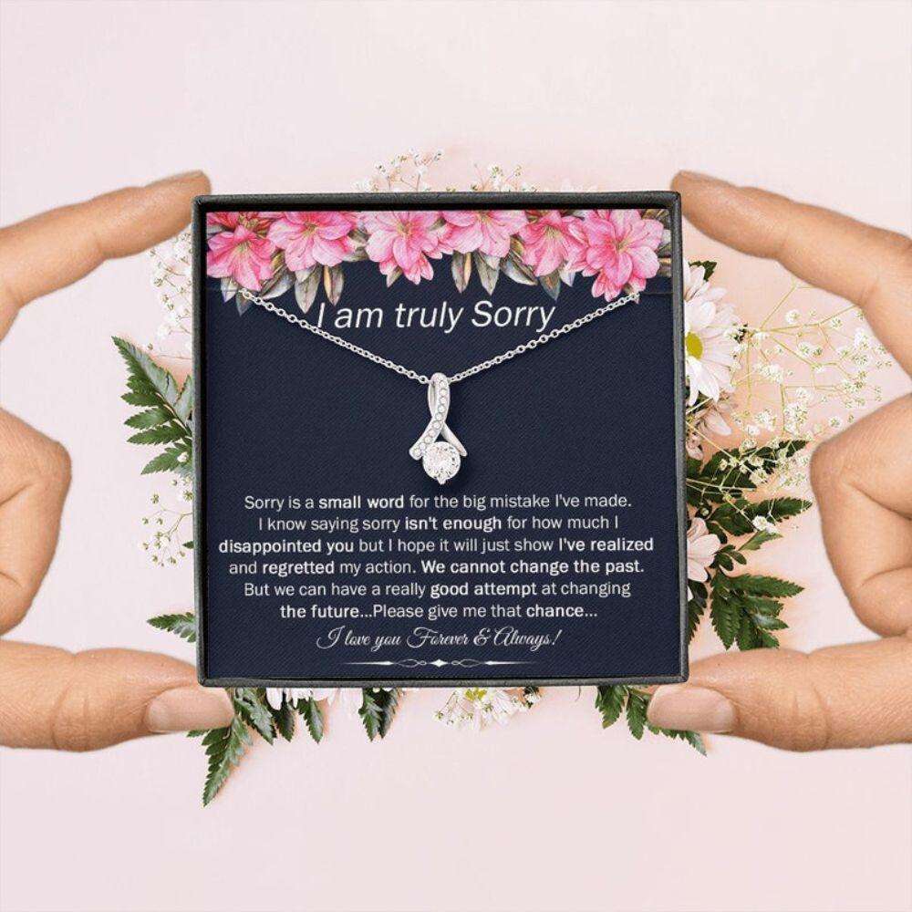 Sorry Necklace Gift For Her, Apology Necklace Gift From Boyfriend, Gift To Apologize, Gifts For Apology, Sorry Gift For Girlfriend For Karwa Chauth Rakva