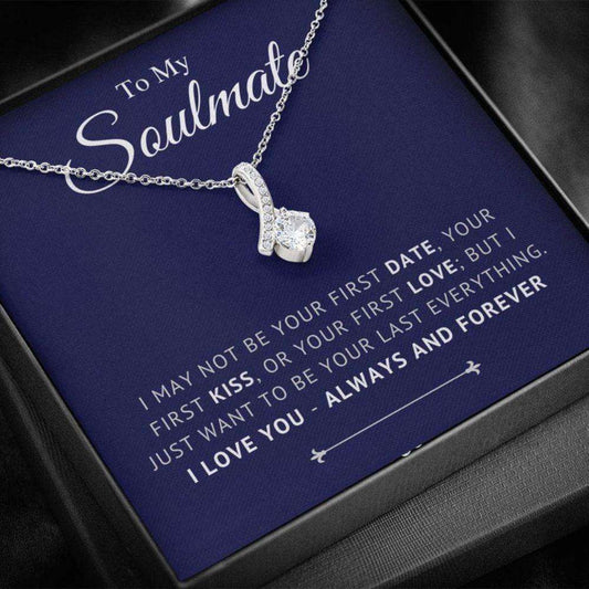Soulmate Necklace, Gift For Girlfriend Wife Fiancee, Engagement Gift Necklace For Karwa Chauth Rakva