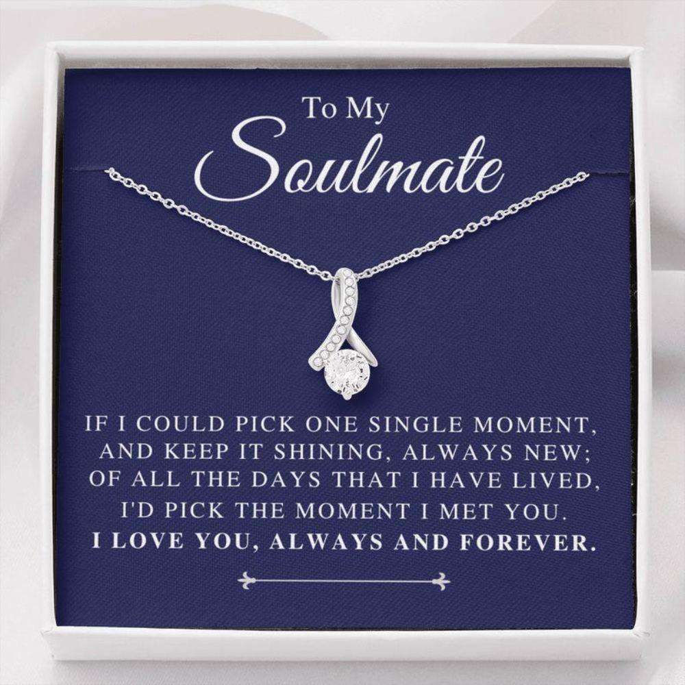 Soulmate Necklace, Gift For Soulmate, Newly Engaged Gift, Engagement Gifts Necklace For Karwa Chauth Rakva