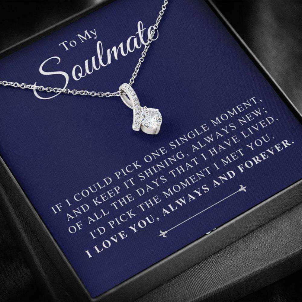 Soulmate Necklace, Gift For Soulmate, Newly Engaged Gift, Engagement Gifts Necklace For Karwa Chauth Rakva