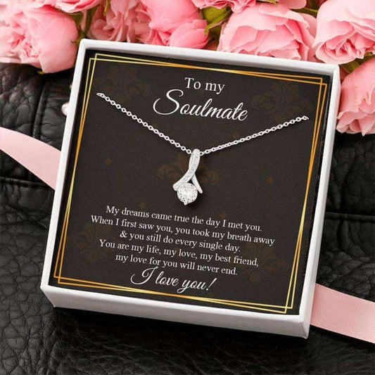 Soulmate Necklace, To My Soulmate Necklace Gift, Gift For Girlfriend, Soulmate Necklace, Gift For Her Rakva