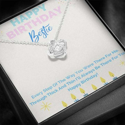 Special Birthday Gift For Girl Bestie - 925 Sterling Silver Knot Pendant Gifts for Sister Rakva