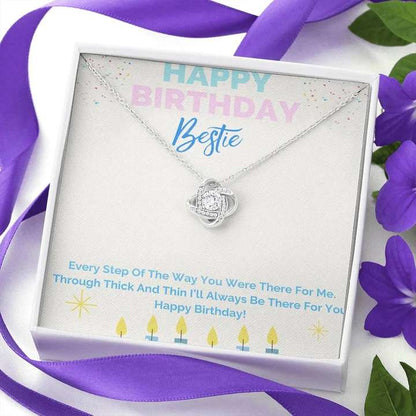 Special Birthday Gift For Girl Bestie - 925 Sterling Silver Knot Pendant Gifts for Sister Rakva