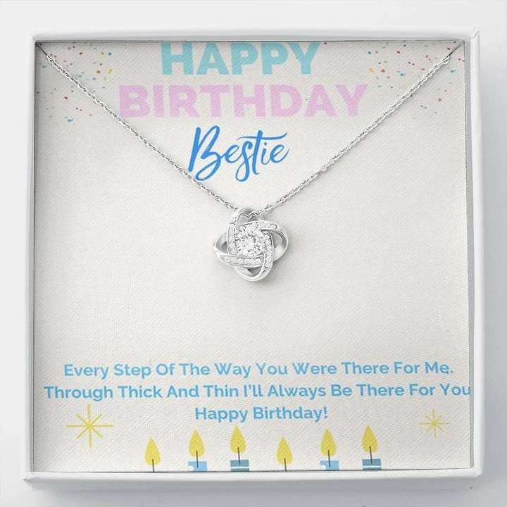 Special Birthday Gift For Girl Bestie - 925 Sterling Silver Knot Pendant Gifts for Sister Rakva