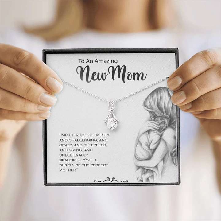 Special Gift For New Mom/Mom To Be - Pure Silver Pendant & Message Card | Combo Gift Box Gifts For Mom To Be (Future Mom) Rakva