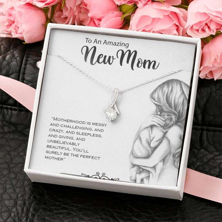 Special Gift For New Mom/Mom To Be - Pure Silver Pendant & Message Card | Combo Gift Box Gifts For Mom To Be (Future Mom) Rakva