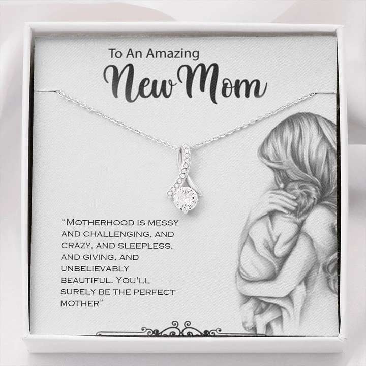 Special Gift For New Mom/Mom To Be - Pure Silver Pendant & Message Card | Combo Gift Box Gifts For Mom To Be (Future Mom) Rakva