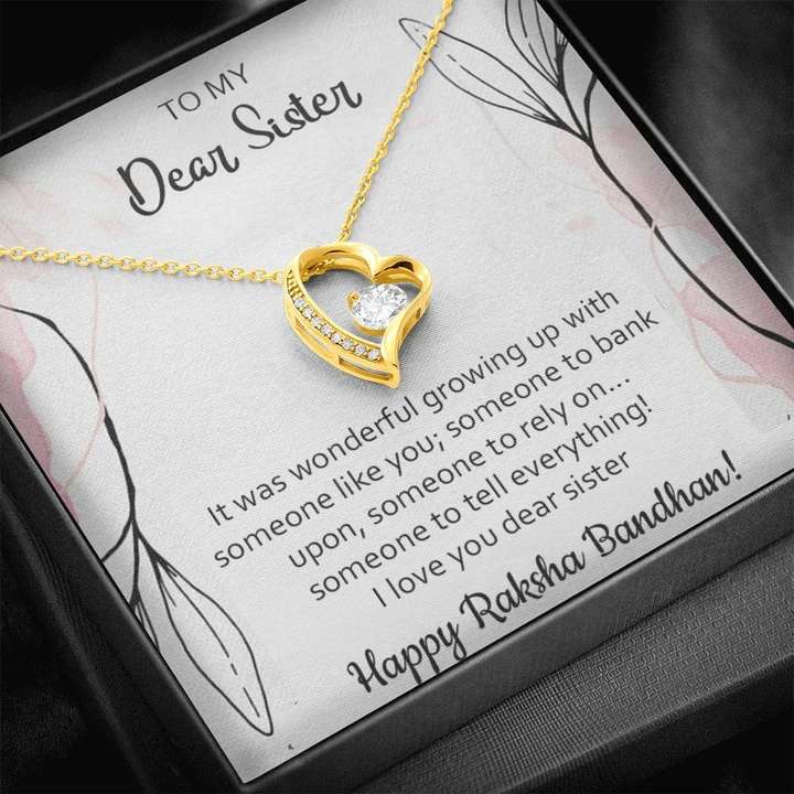 Special Rakhi Gift For Sister - Pure Silver Pendant And Message Card Gift Box Gifts for Sister Rakva