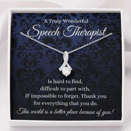 Speech Therapist Necklace Gift For Speech Pathologist Necklace Slp Gift Speech Therapy To A Truly Amazing Speech Therapist Gift Rakva