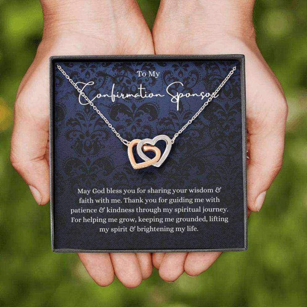 Sponsor Confirmation Necklace, Confirmation Sponsor Gift For Women Gifts For Sponsors Religious Thank You Gift Rakva