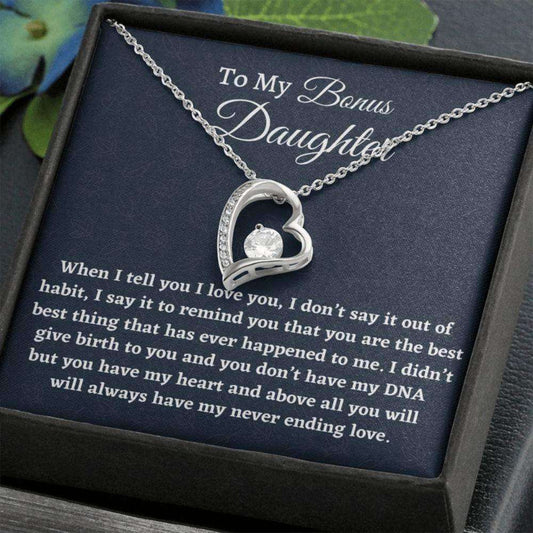 Stepdaughter Necklace, Bonus Daughter Gift, Forever Love Necklace From Stepmom Present For Stepdaughter Dughter's Day Rakva