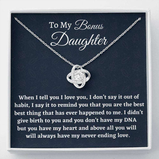Stepdaughter Necklace, Bonus Daughter Gift, Interlocking Hearts Necklace, Stepmom Present For Stepdaughter Daughter In Law Dughter's Day Rakva