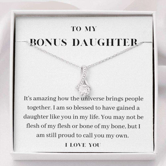 Stepdaughter Necklace, Bonus Daughter Necklace Gift, Birthday Christmas Gift For Bonus Daughter Stepdaughter Dughter's Day Rakva