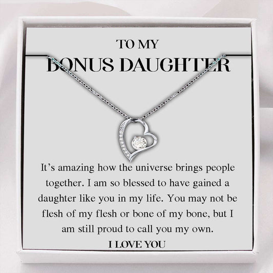 Stepdaughter Necklace, Bonus Daughter Necklace Gift, Birthday Christmas Gift For Bonus Daughter Stepdaughter Dughter's Day Rakva