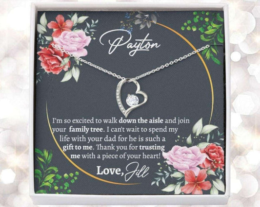 Stepdaughter Necklace, Sentimental Stepdaughter Wedding Gift, Bonus Daughter Wedding, Blended Family Wedding Dughter's Day Rakva