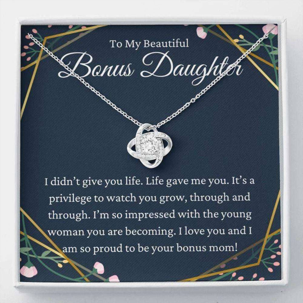 Stepdaughter Necklace, To My Beautiful Bonus Daughter Necklace, Stepdaughter Gift From Bonus Mom Dughter's Day Rakva