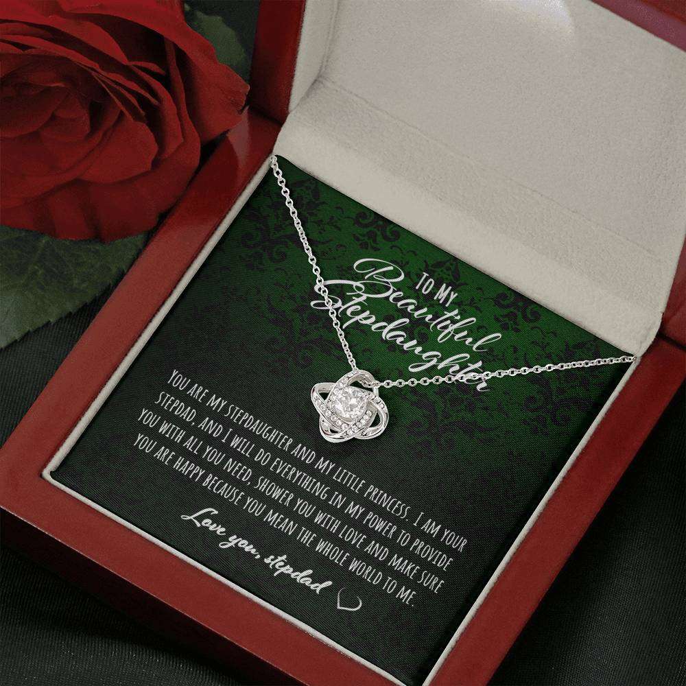 Stepdaughter Necklace, To My Beautiful Stepdaughter From Stepdad “ Necklace Gifts For Daughter Rakva