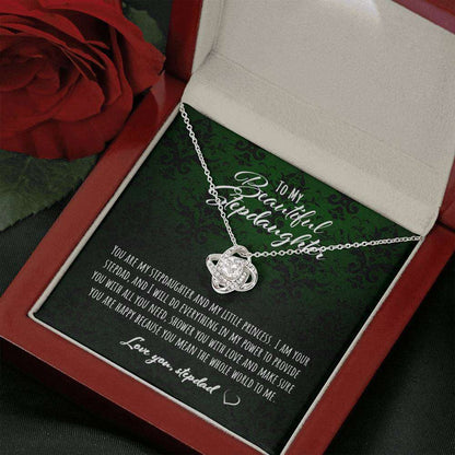 Stepdaughter Necklace, To My Beautiful Stepdaughter From Stepdad “ Necklace Gifts For Daughter Rakva