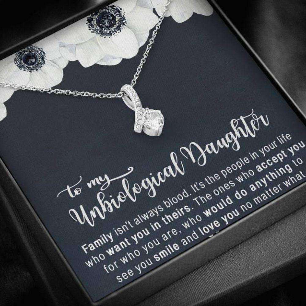 Stepdaughter Necklace, Unbiological Daughter Necklace Gift Bonus Daughter Daughter-In-Law Step Daughter Dughter's Day Rakva
