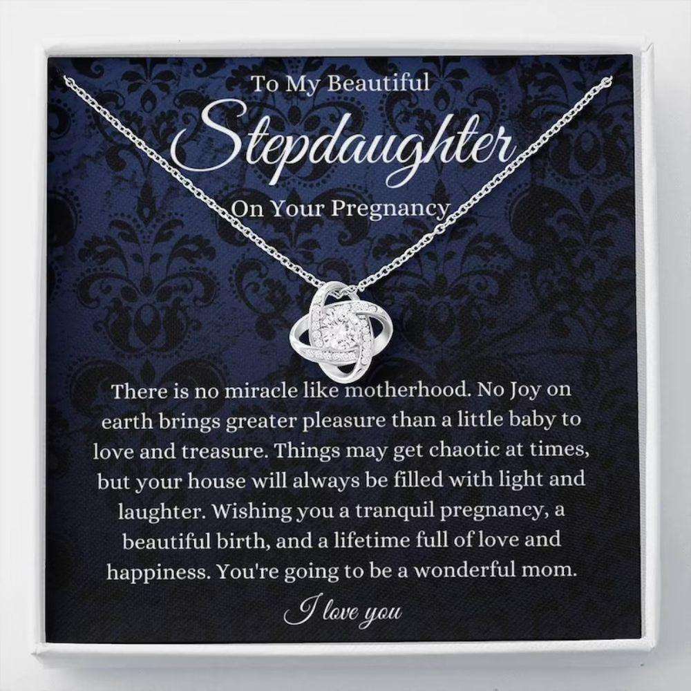 Stepdaughter Pregnancy Necklace, Gift For Mom To Be, Expecting Mom Gifts For Daughter Rakva