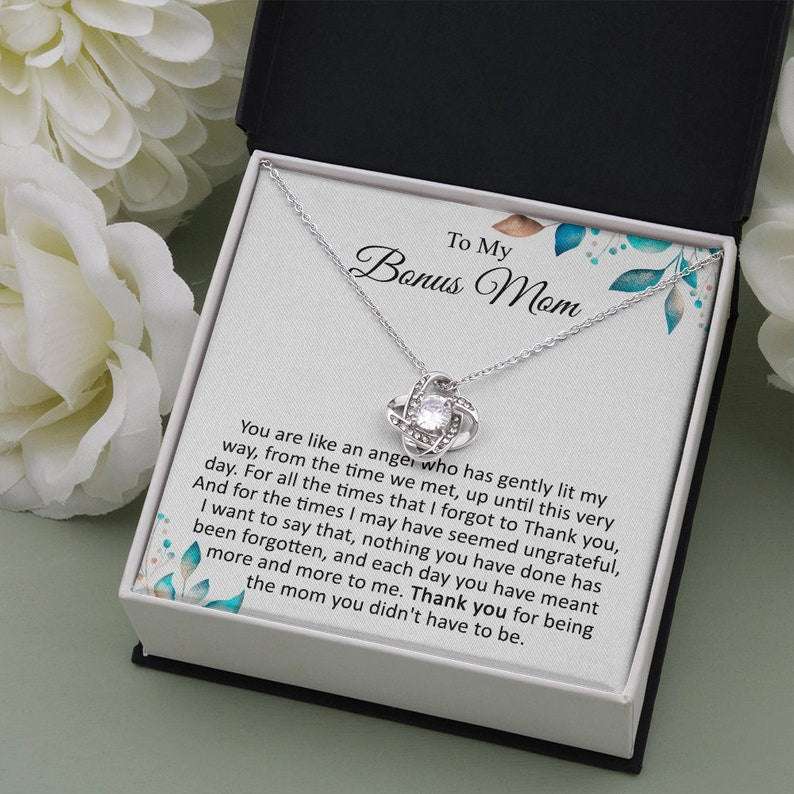 Stepmom Necklace, Bonus Mom Necklace, Bonus Mom Gift For Christmas, Birthday & Mother’S Day | Step Mom Card From Daughter / Son, Step Mom Wedding Gift Gifts For Daughter Rakva