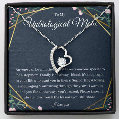 Stepmom Necklace, Bonus Mom Necklace, Wedding Gift For Step Mother Stepmom Unbiological Mom From Bride Gifts for Mother (Mom) Rakva