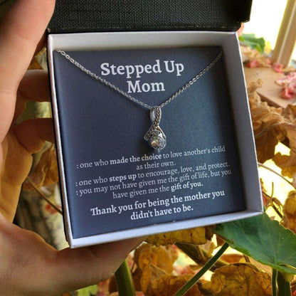 Stepmom Necklace, Meaningful Stepmom Necklace, Thank You Gift For Bonus Mom, Unbiological Mom Gifts for Mother (Mom) Rakva