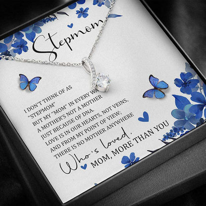 Stepmom Necklace, To My Stepmom Thank You Mom Necklace “ Bonus Mom Gift Mother Day Necklace Gifts for Mother (Mom) Rakva