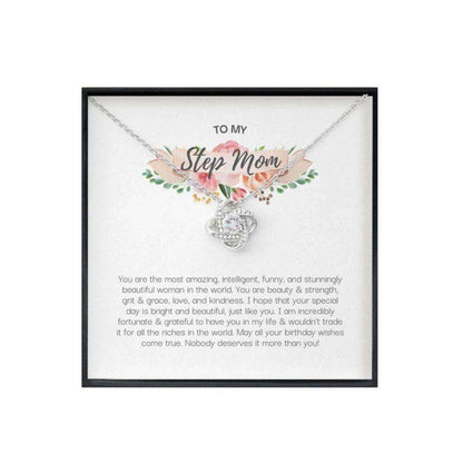 Stepmom Necklace,Step Mom Birthday Necklace Gift, Bonus Mom Necklace Gift, Unbiological Mother Meaningful Gift Rakva