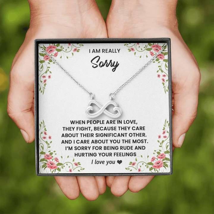 Thoughtful Sorry Gift For Her - 925 Sterling Silver Pendant To Say Sorry ( Apology ) Rakva