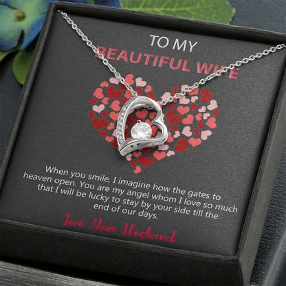 To My Beautiful Wife - Gift From Husband - 925 Sterling Silver Pendant For Karwa Chauth Rakva