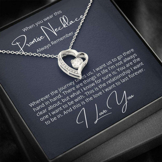To My Girlfriend Necklace Gift With Message Card Promise Necklace From Boyfriend For Valentine’S Day Gifts For Friend Rakva