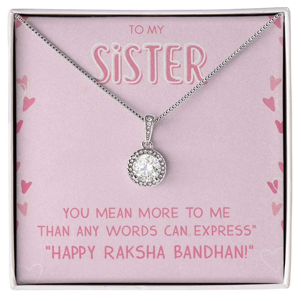 Unique Rakhi Gift Idea For Sisters- Pure Silver Necklace Gift Set Gifts for Sister Rakva